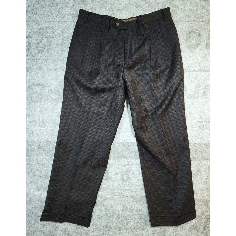Lauren Ralph Lauren‎ Pants Men's 38x29 Brown Plaid Wool Regular Straight